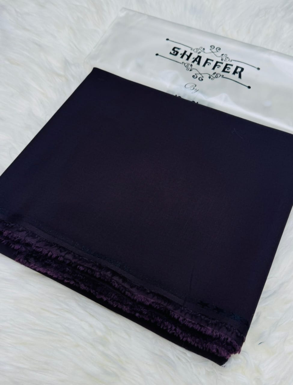 Shaffer By Grace deep plum wash and wear gents fabric