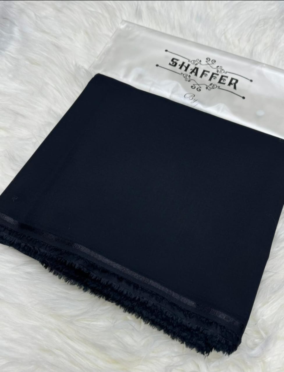 Shaffer By Grace jet black premium shirting fabric