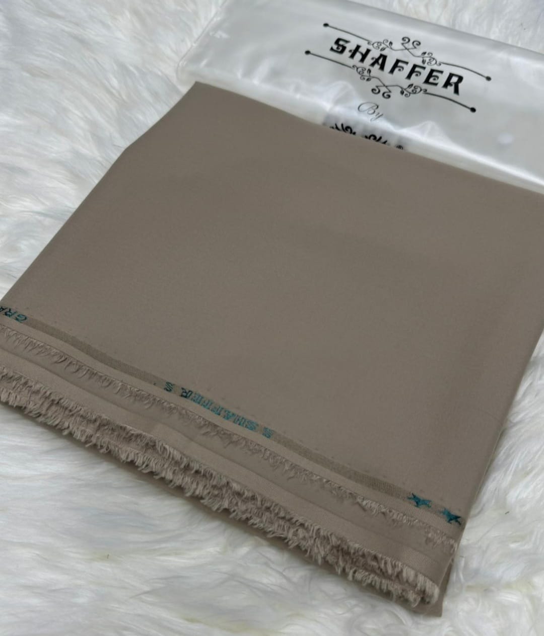 Shaffer By Grace mocha brown wash and wear fabric