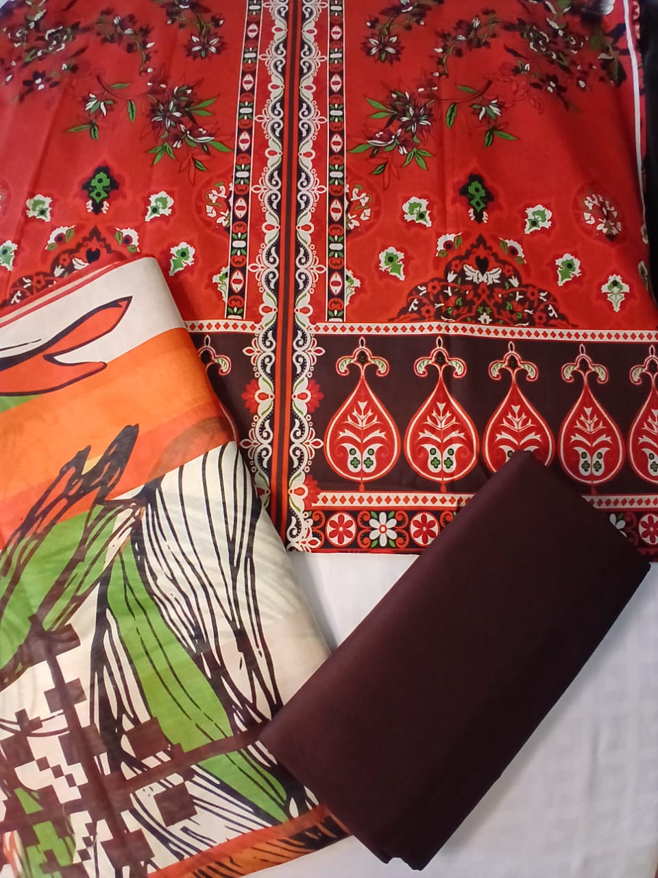 Motifz Zohra 3 Piece Lawn Printed Suit – Summer Dress | Unstitched Lawn Suit Pakistan | Aladeen Fabrics