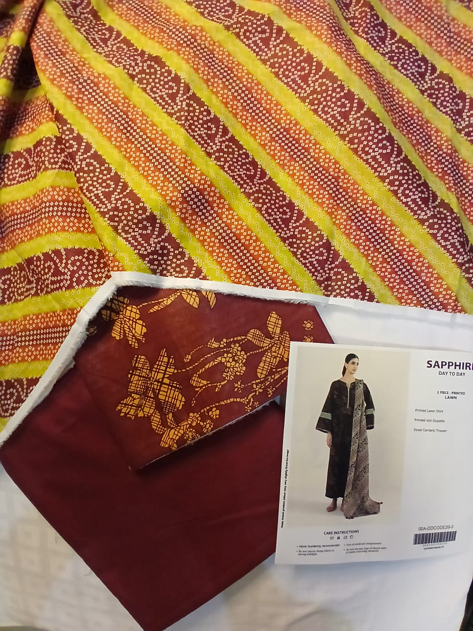 sapphire maroon floral lawn suit styled semi formal outfit women