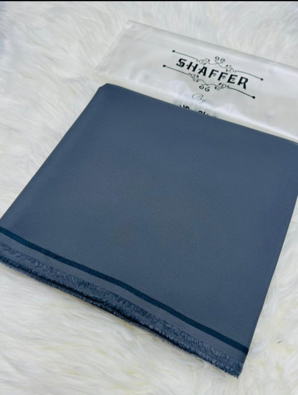 Shaffer By Grace slate blue-grey gents suit fabric