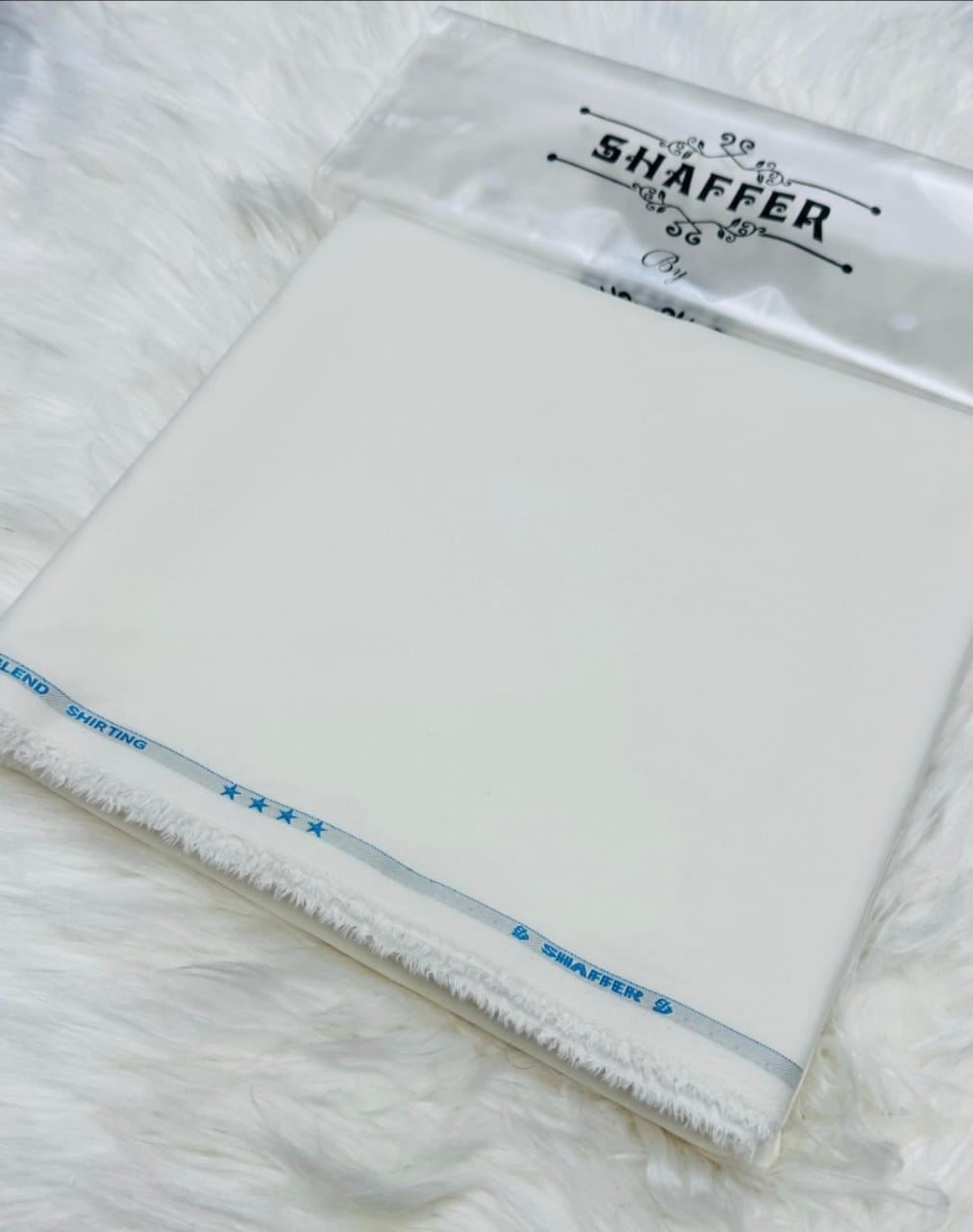 Shaffer By Grace off-white wash and wear gents suit fabric