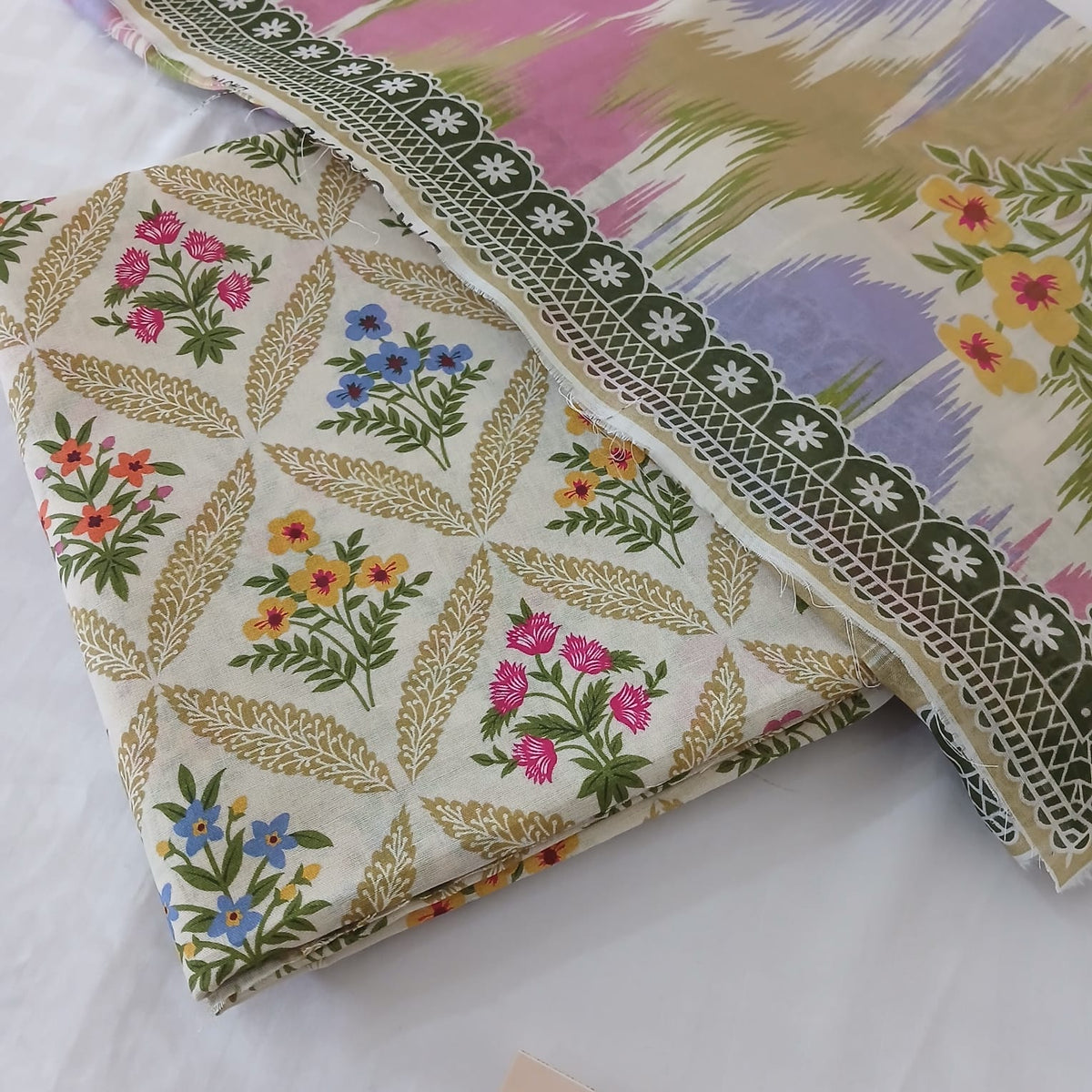 Digital printed voile dupatta for lawn dress